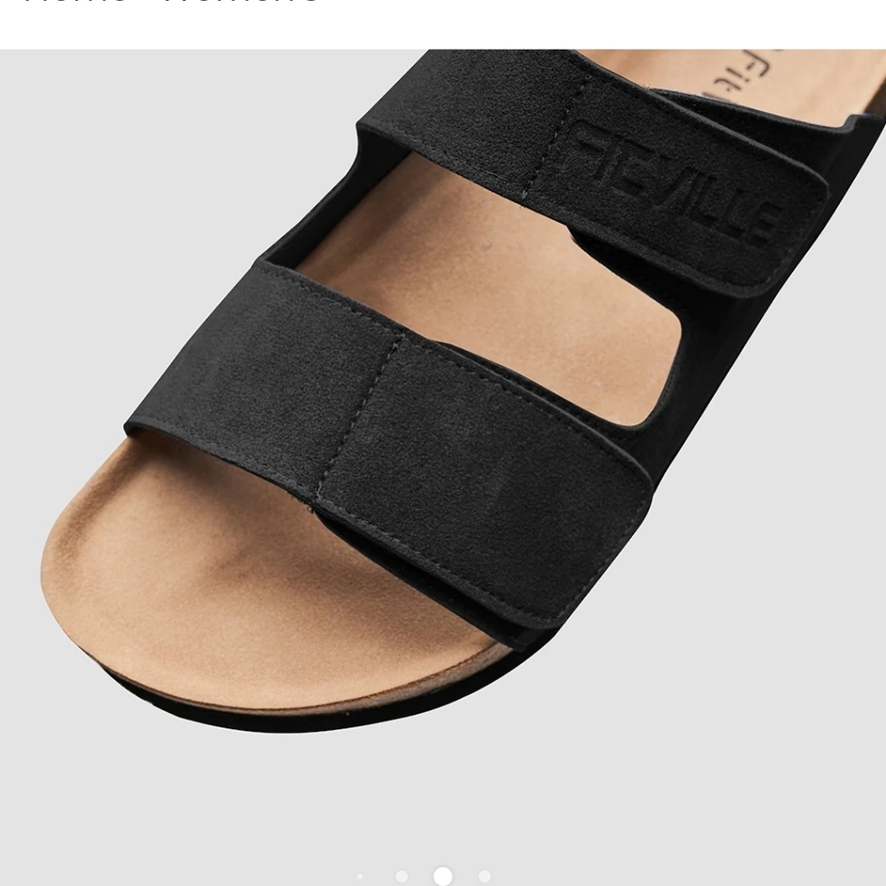 NWT Women's Arch Rebound Recovery Sandals (Pitch Black) - FitVille - Picture 11 of 12